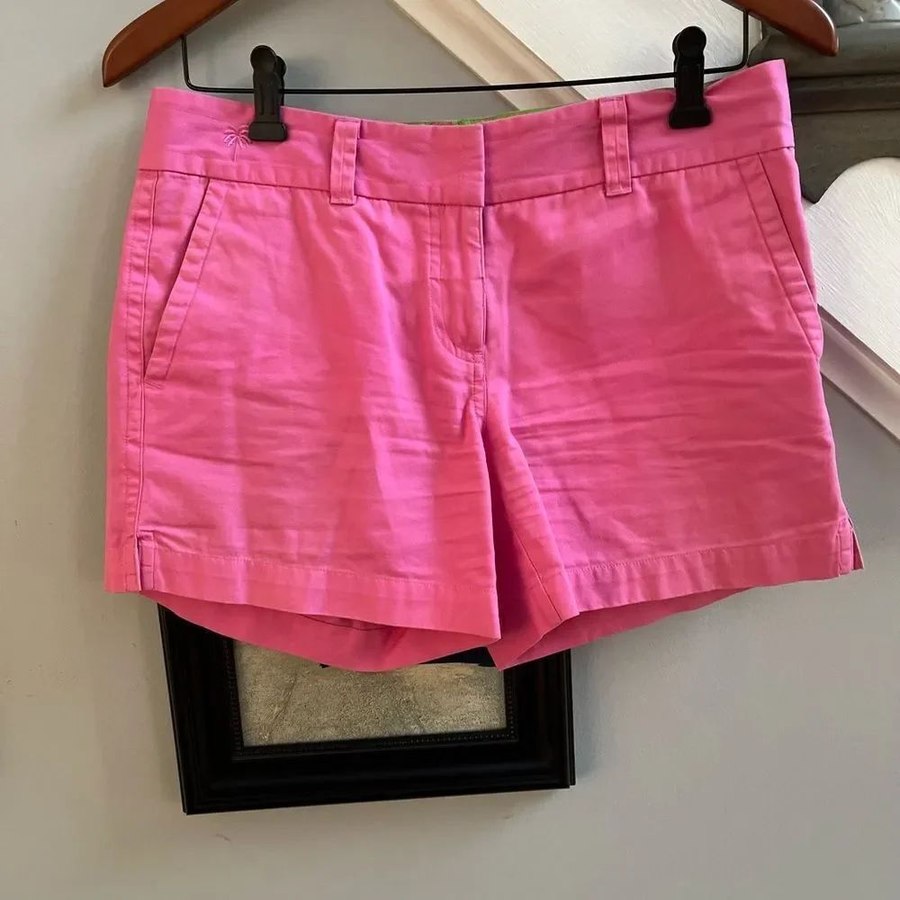 Lilly Pulitzer Pink Classic Flat Front Shorts sz 2